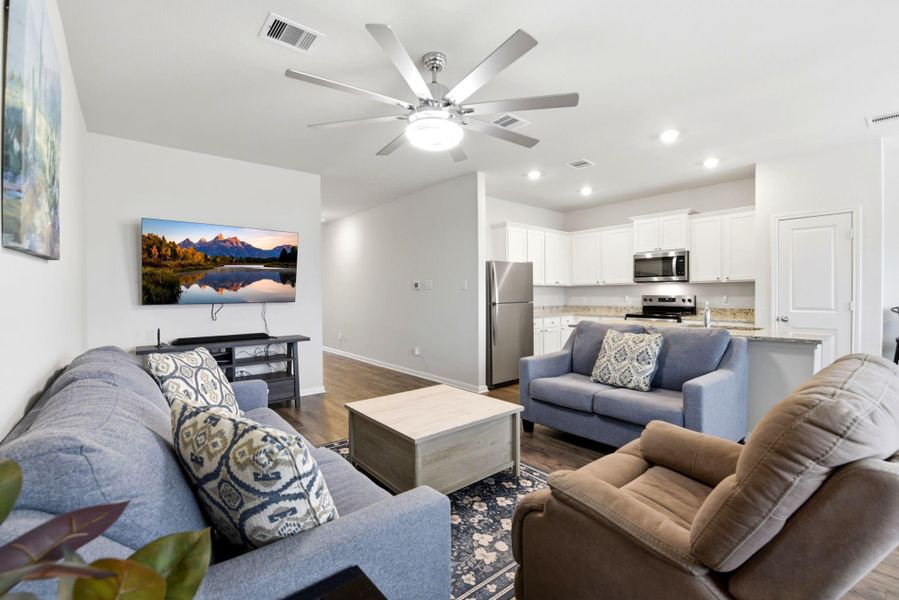 Furnished interior view inside a new home in Vacek Country Meadows, Richmond (Image 5).