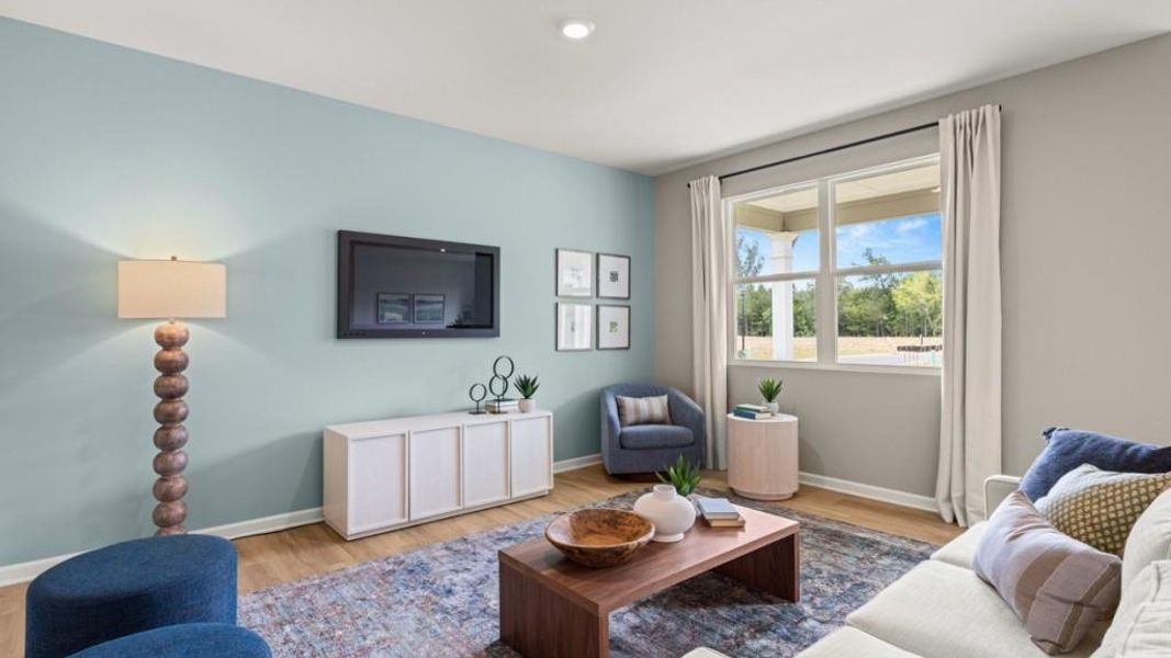 Furnished interior view inside a new home in Oaks at Cedar Grove, Fairburn (Image 21).