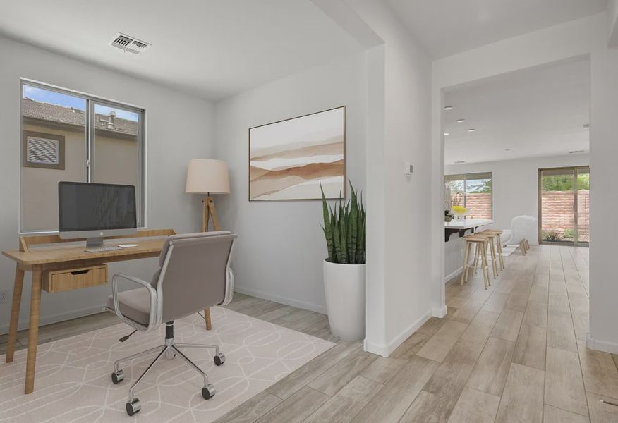 Virtually Staged Wickenburg 1571 Flourish Den - 7 of 8