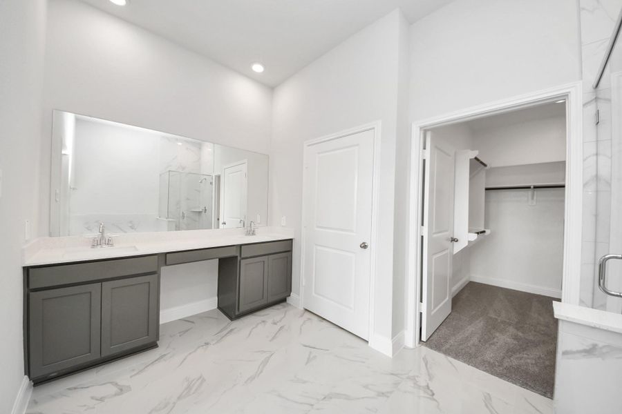 Furnished interior view inside a new home in Elyson: Elyson Duets, Katy (Image 26). Furnished interior view inside a new home in Elyson: Elyson Duets, Katy (Image 26).