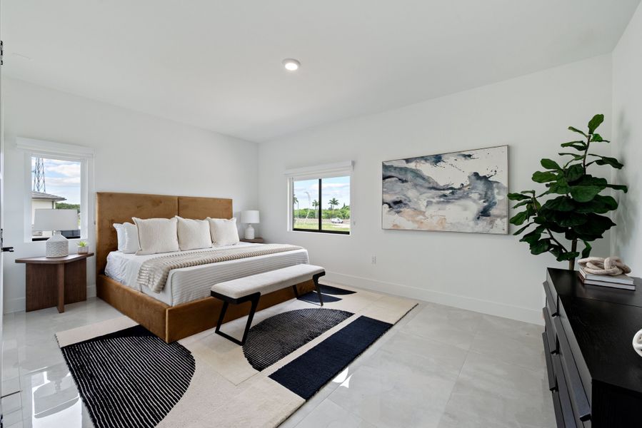 Representative furnished interior of a home built from the Model E by Onx Homes in On Alba, Florida City (Image 46).