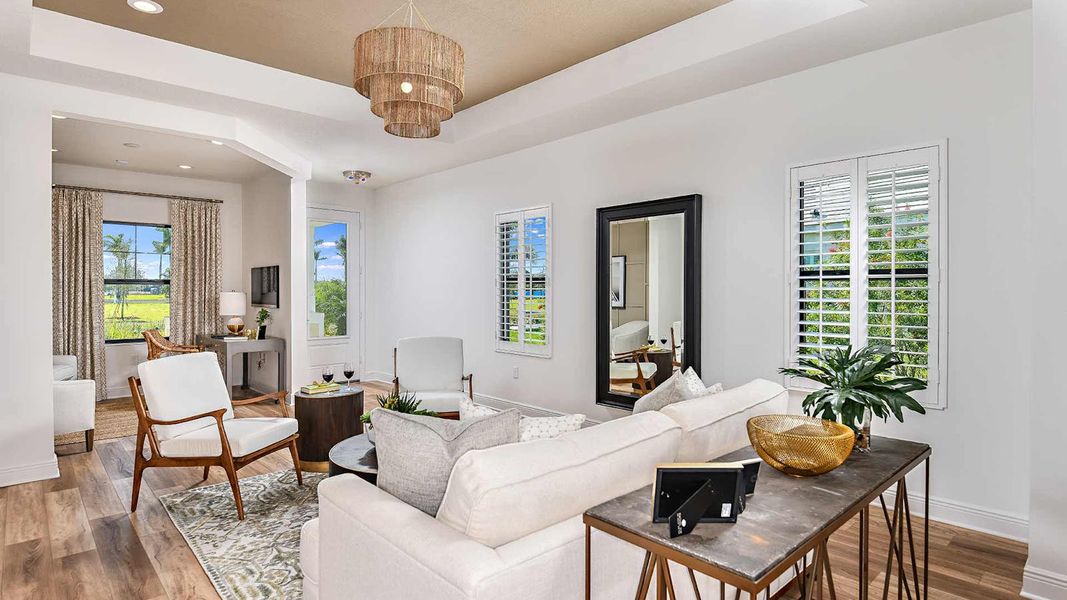 Furnished interior view inside a new home in SkySail Real Estate and Homes for Sale in Naples, FL - Neal Communities, Naples (Image 9). Furnished interior view inside a new home in SkySail Real Estate and Homes for Sale in Naples, FL - Neal Communities, Naples (Image 9).