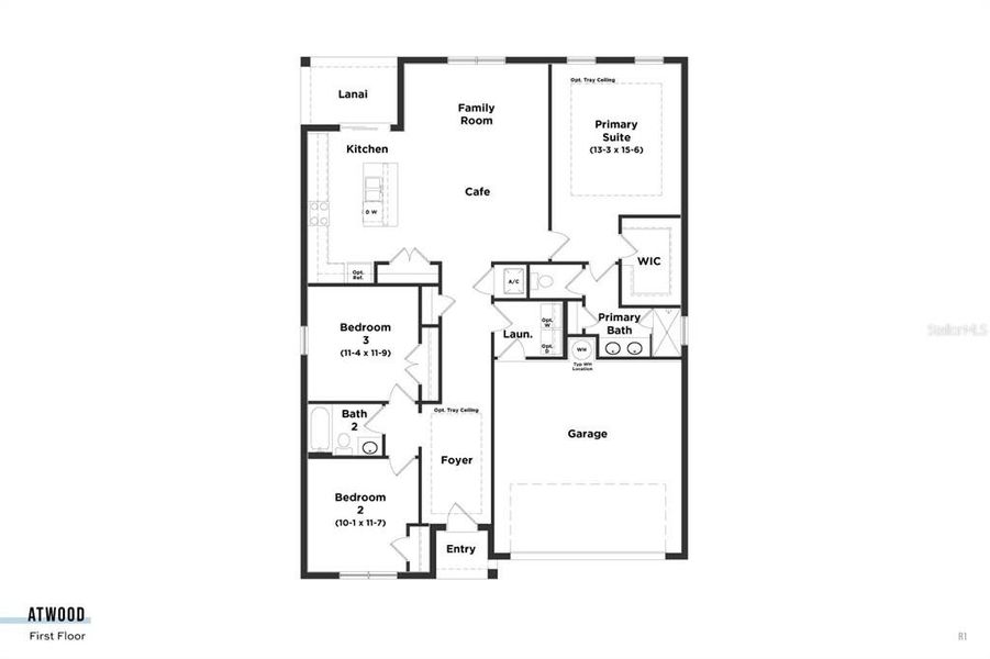2D floor plan layout of this home in Hamilton Bluff, Lake Hamilton, FL (Image 7).