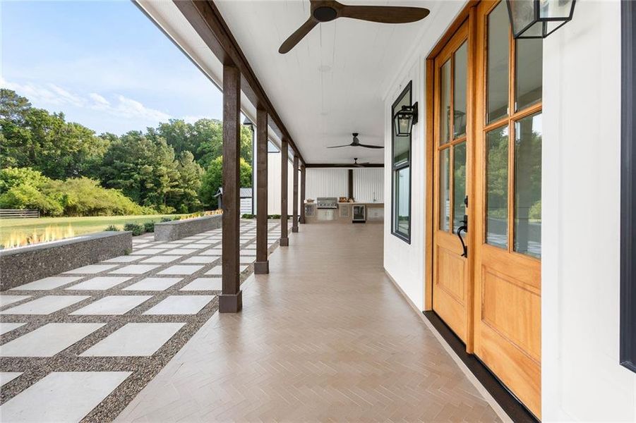 Exterior details and patio area of a home in , Canton (Image 31).