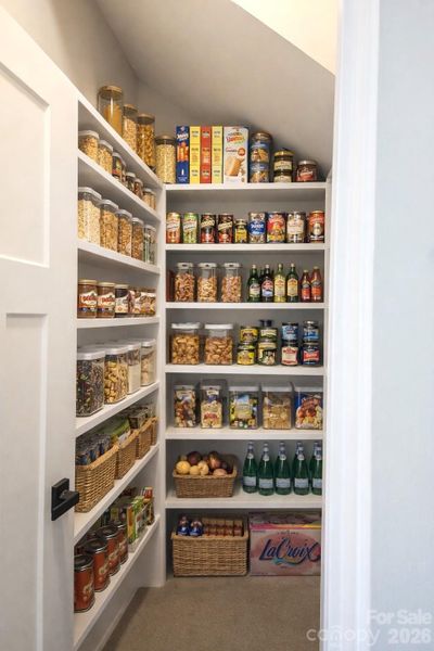 Walk in Pantry goes in & then to the right.