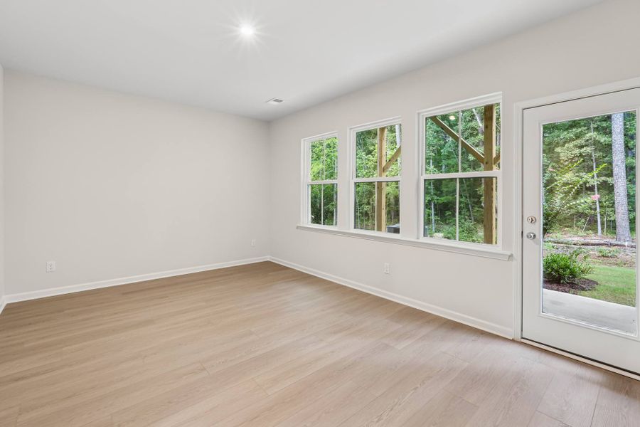 Representative unfurnished interior of a home built from the Huck by Tri Pointe Homes in Twinleaf Townes, Chapel Hill (Image 14). Representative unfurnished interior of a home built from the Huck by Tri Pointe Homes in Twinleaf Townes, Chapel Hill (Image 14).