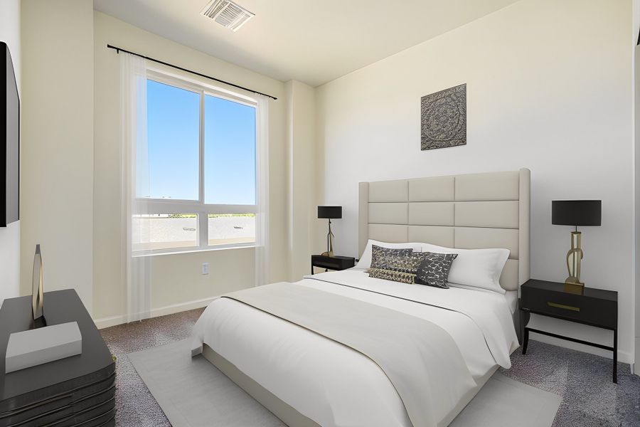 Representative furnished interior of a home built from the Vyktorea II by Lokal Homes in Gateway Commons, Denver (Image 7).