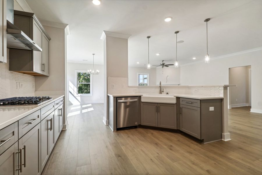 Representative furnished interior of a home built from the Austin II by Great Southern Homes in Edwards Ridge, Central (Image 12).