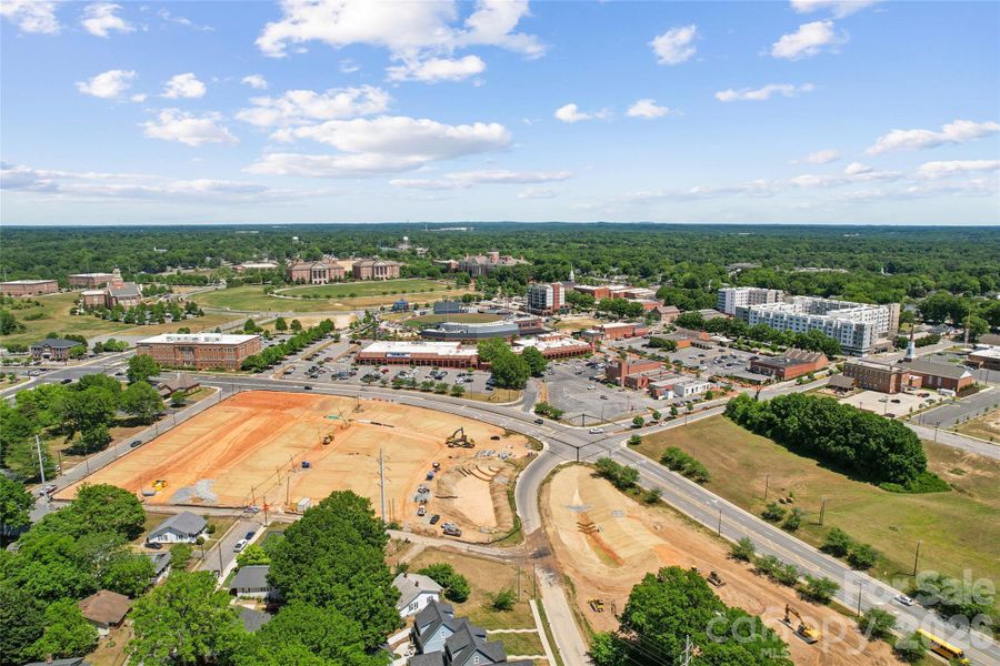 You are not near downtown Kannapolis. You are in it. Pittmon Lane