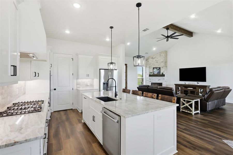 Furnished interior view inside a new home in , Weatherford (Image 20).