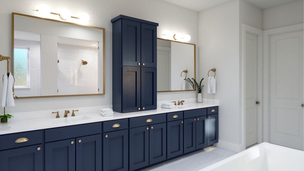 Representative furnished interior of a home built from the Brenham III by Southgate Homes in Eliana, McKinney (Image 12).