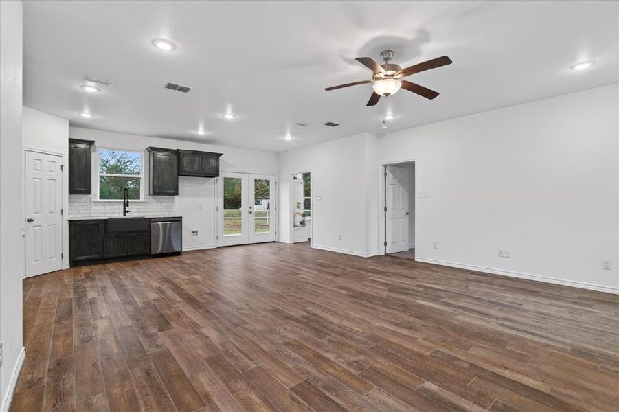 Kitchen, Master BR and Utility Rm Entrances