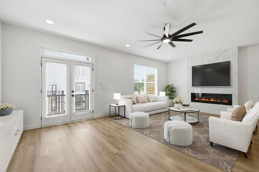 Furnished interior view inside a new home in , Decatur (Image 10).