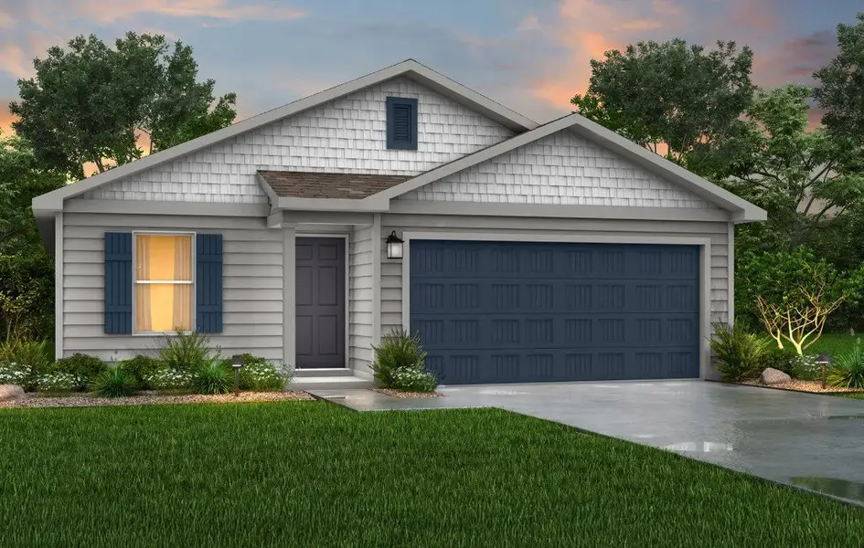 Front exterior of a new home in Tolar Oaks, Tolar, TX, highlighting curb appeal (Image 1). Front exterior of a new home in Tolar Oaks, Tolar, TX, highlighting curb appeal (Image 1).