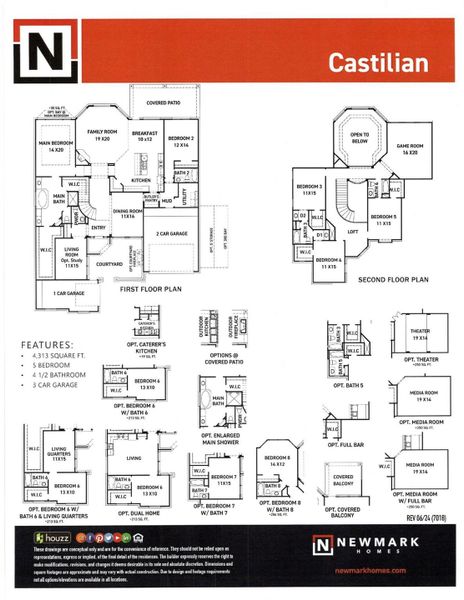 2D floor plan layout of this home in Elyson 45' & 70', Katy, TX (Image 2). 2D floor plan layout of this home in Elyson 45' & 70', Katy, TX (Image 2).