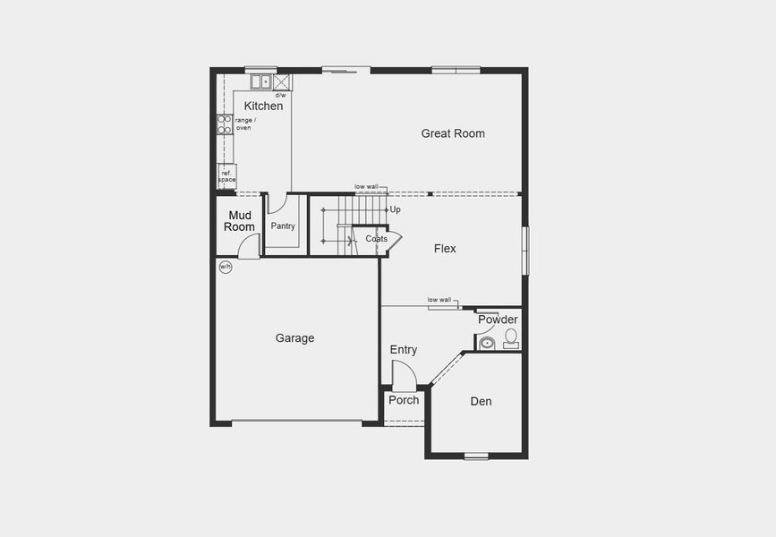 2D floor plan layout for the 3016 by KB Home in Deer Springs, Zephyrhills, FL (Image 3).