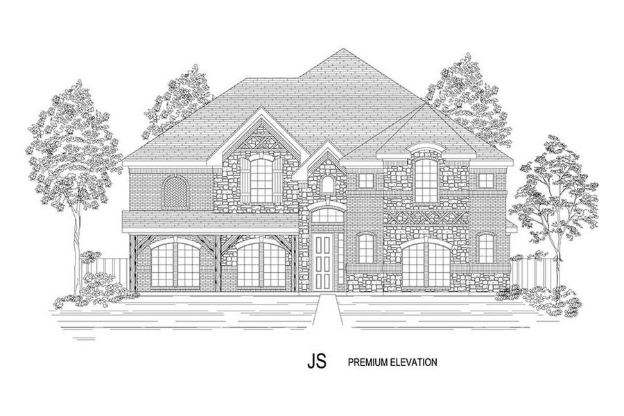 Representative rendering of the exterior for the Brentmoore FS by First Texas Homes (Image 11).