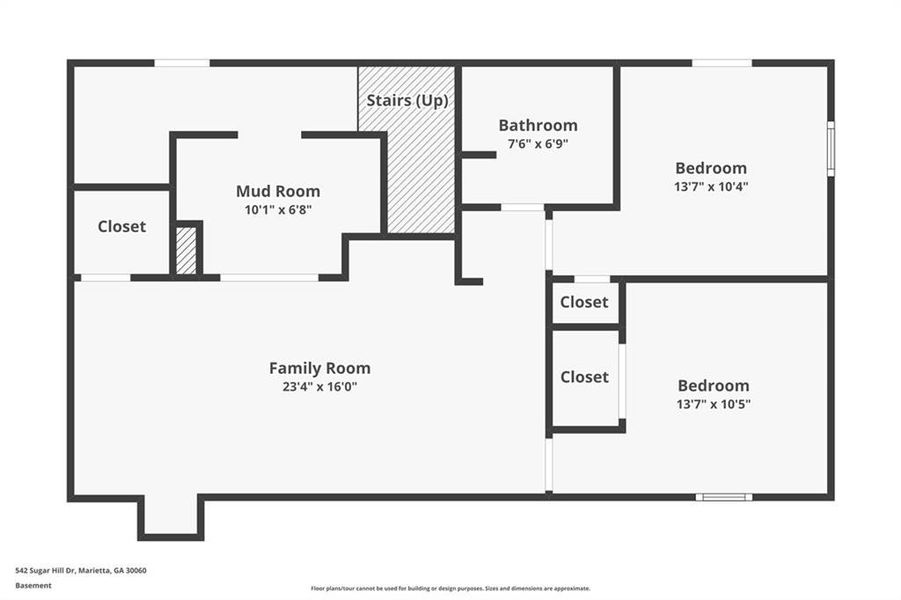2D floor plan layout of this home in , Marietta, GA (Image 6).