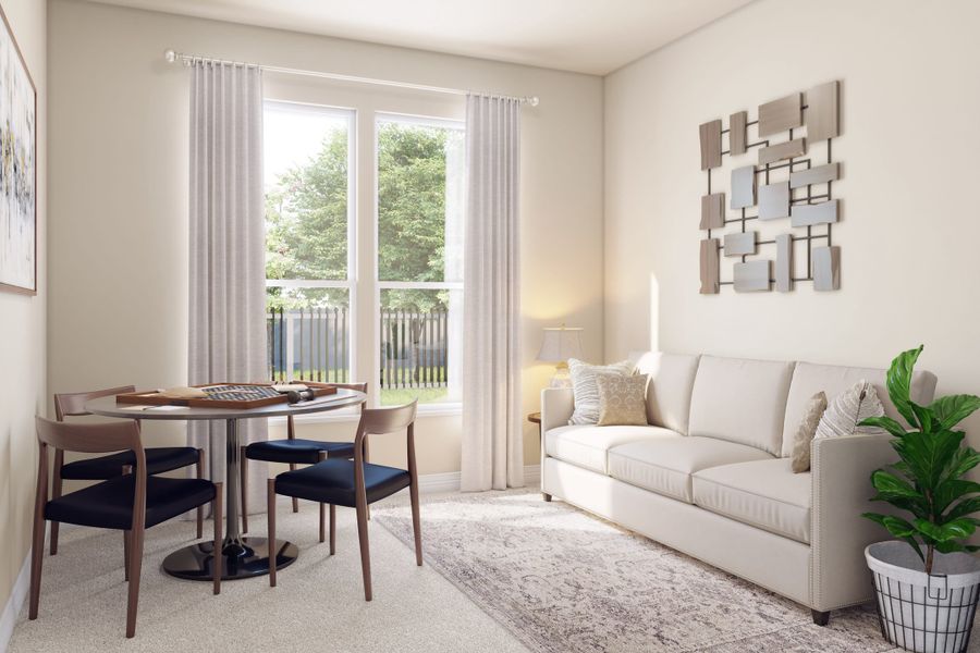 Furnished interior view inside a new home in Mason Woods, Cypress (Image 7).