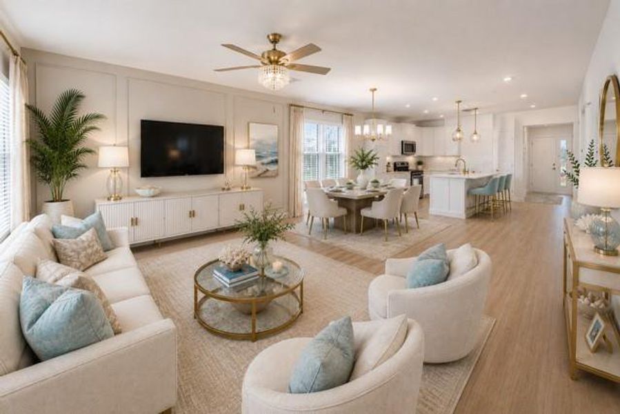 Furnished interior view inside a new home in Rollingbrook Estates, Baytown (Image 14). Furnished interior view inside a new home in Rollingbrook Estates, Baytown (Image 14).