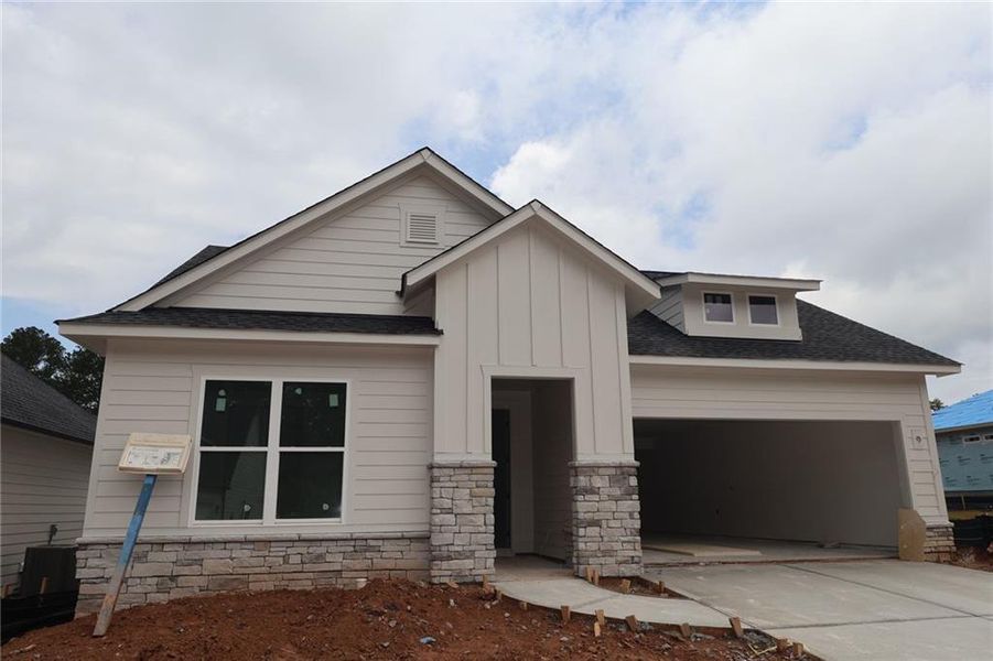 In-progress construction of a new home in Maple Grove at Towne Lake, Woodstock, GA (Image 9).
