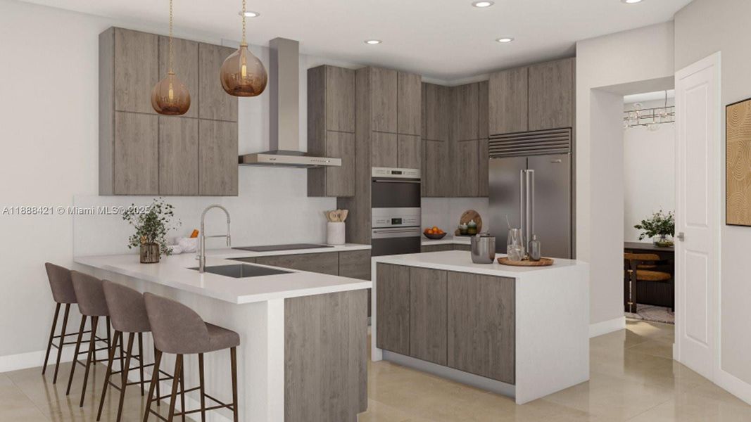 Furnished interior view inside a new home in Killian Grove, Miami (Image 6).