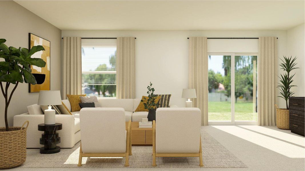 Furnished interior view inside a new home in Brystol at Wylder: The Oaks Collection, Port St. Lucie (Image 3).