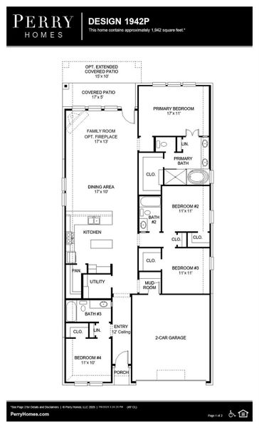 2D floor plan layout of this home in Audubon Park 45', Magnolia, TX (Image 2). 2D floor plan layout of this home in Audubon Park 45', Magnolia, TX (Image 2).