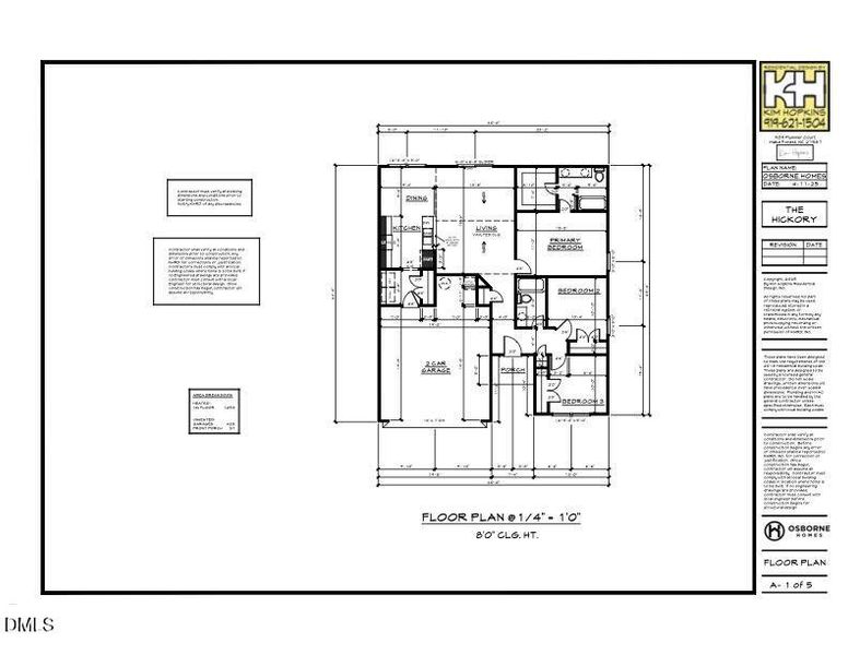 The Hickory Plan Elev A & B LH