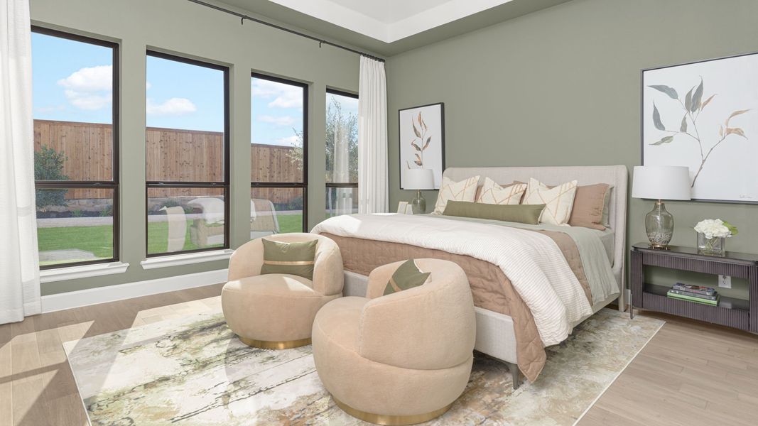 Representative furnished interior of a home built from the 3433W by Perry Homes in Palmera Ridge 70', Leander (Image 7).