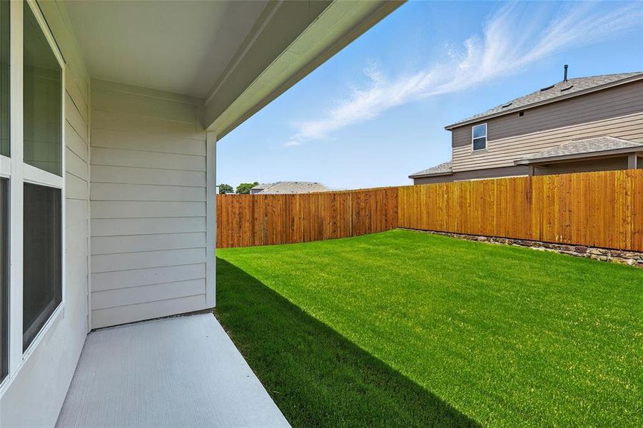 View of fenced backyard View of fenced backyard