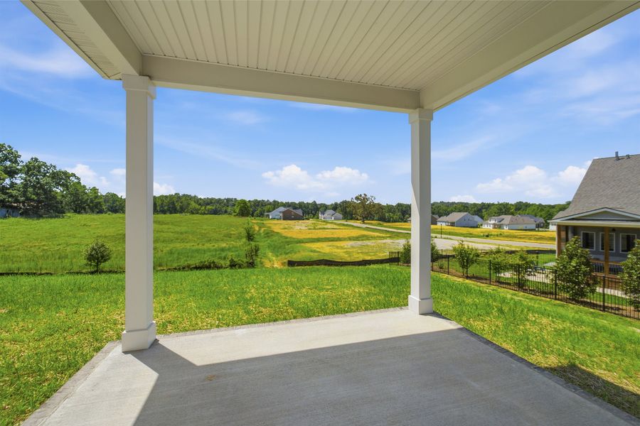 Exterior details and patio area of a home in Aden Woods, Fairview (Image 4).