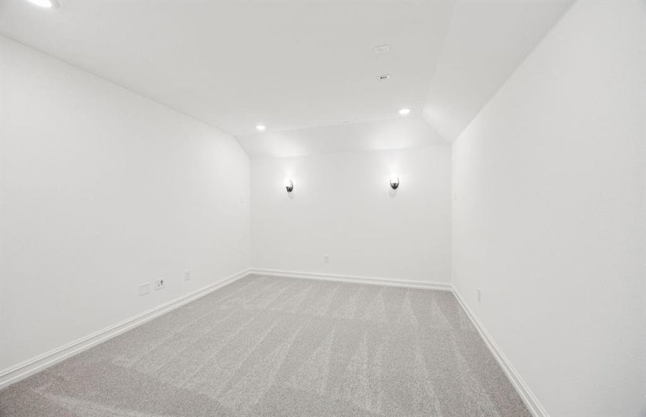 Media room on second level Media room on second level