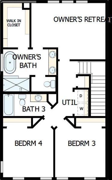 2D floor plan layout of this home in Celesta, Scottdale, GA (Image 4).