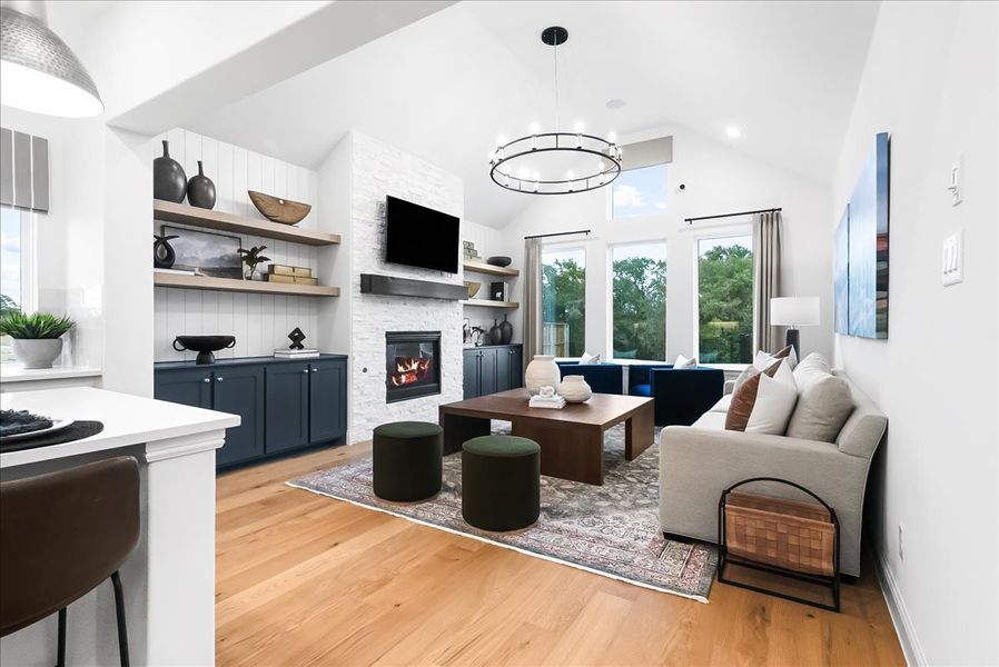 Furnished interior view inside a new home in Keeneland, Aubrey (Image 6).