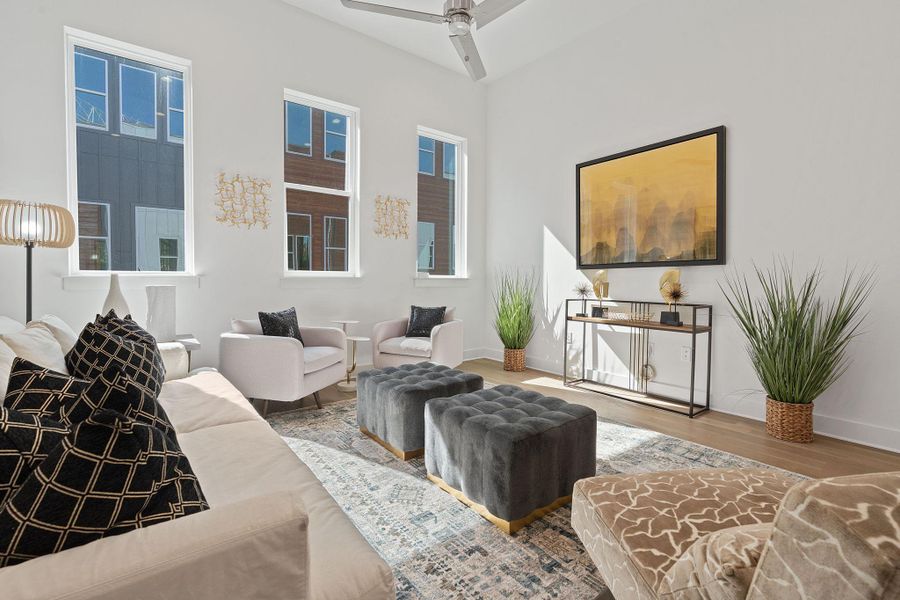 Furnished interior view inside a new home in Bluebonnet Lofts, Austin (Image 5).