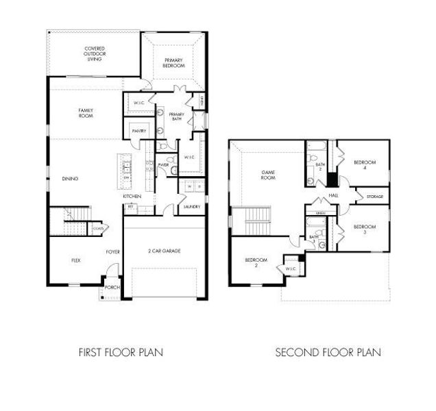 2D floor plan layout of this home in Southridge - Signature Series, Princeton, TX (Image 2).