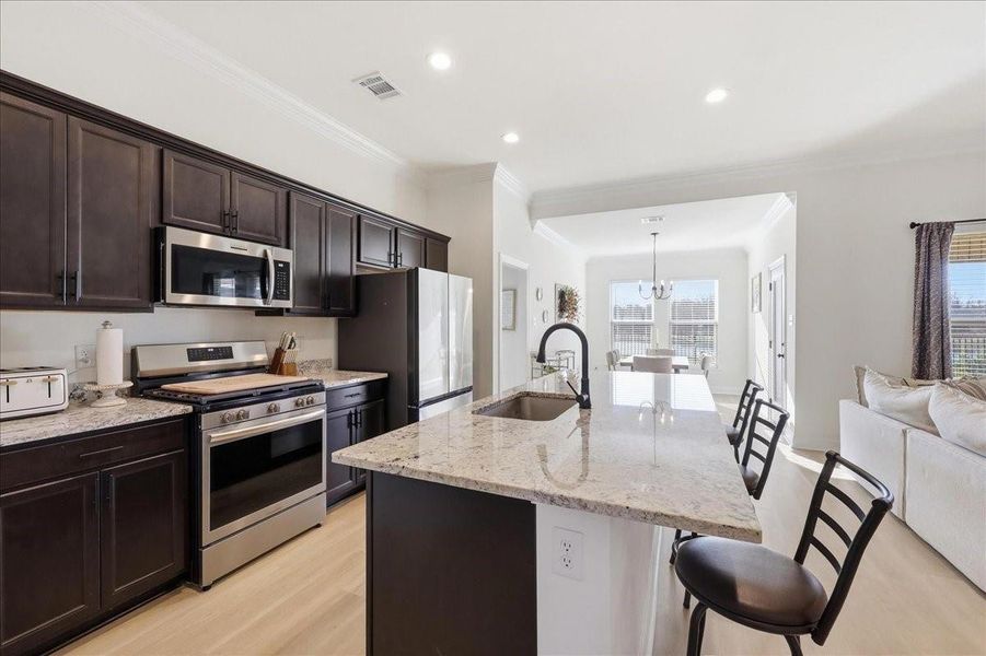 Furnished interior view inside a new home in , Orange (Image 14).
