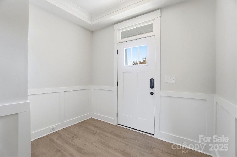 Transom window over front door