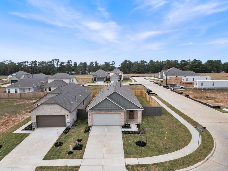 This aerial view of your home shows the amazing view of your lot. This aerial view of your home shows the amazing view of your lot.