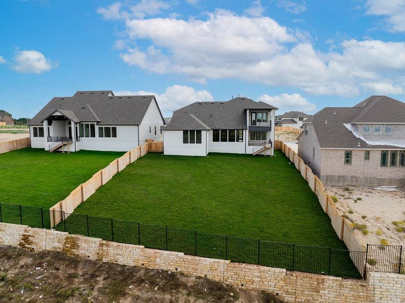 Exterior details and patio area of a home in Lariat - 80', Liberty Hill (Image 22).