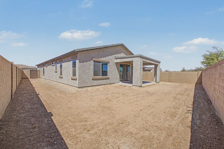 Exterior details and patio area of a home in Avanti at Granite Vista, Waddell (Image 26).