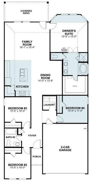 2D floor plan layout of this home in Lone Star Landing, Montgomery, TX (Image 4). 2D floor plan layout of this home in Lone Star Landing, Montgomery, TX (Image 4).