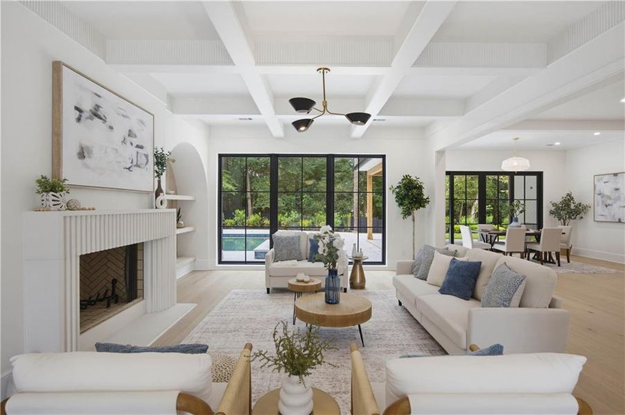 Furnished interior view inside a new home in , Atlanta (Image 63).
