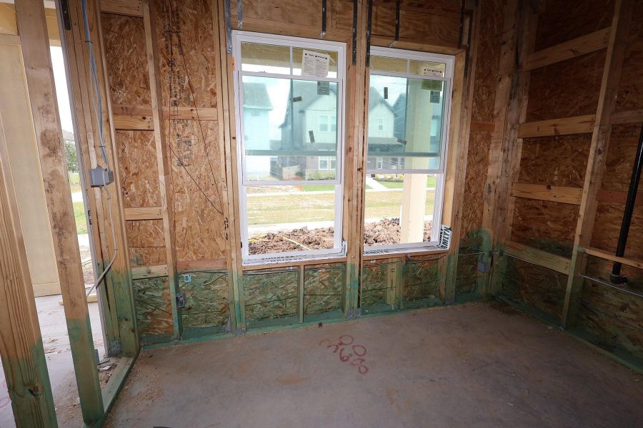 In-progress construction of a new home in Pomona - Grove Row Collection, Manvel, TX (Image 11).