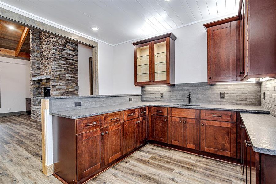 Bar are with sink Bar are with sink