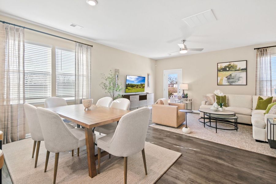 Dining Area and Family Room