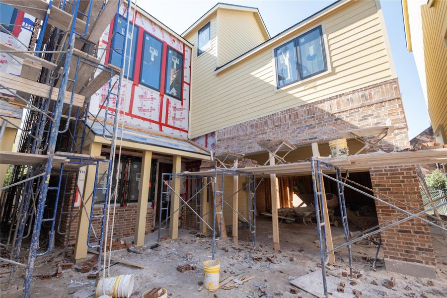 Progress as of 2/1/26. Brick work in progress on all units.