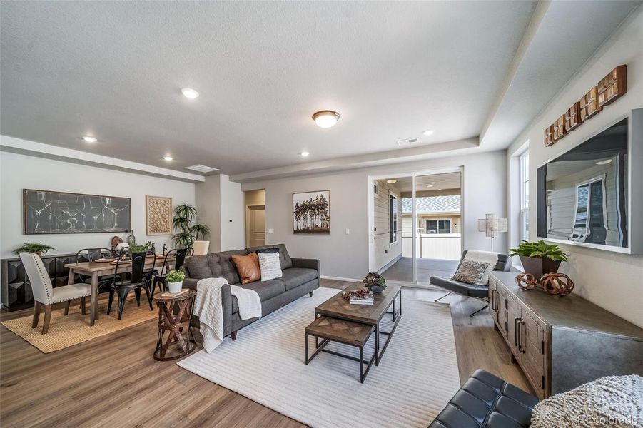 Furnished interior view inside a new home in The Reserve, Aurora (Image 27).