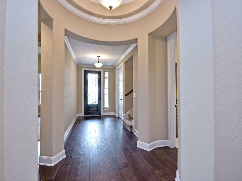 Representative unfurnished interior of a home built from the Madera II by Giddens Homes in Scofield Farms Estates, Georgetown (Image 387).
